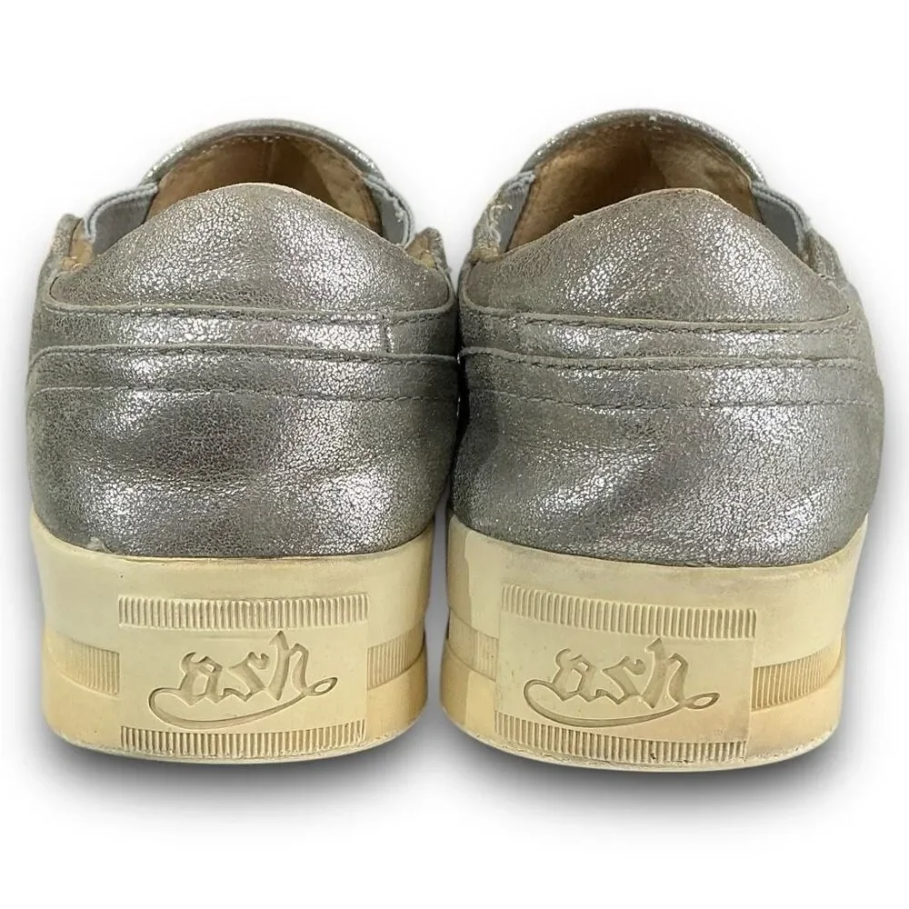 Ash Silver Suede Jungle Loafers Sneakers